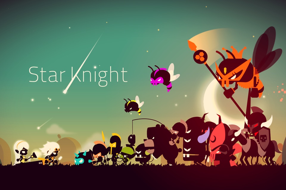 Star Knight 타이틀 화면 · Star Knight title screen